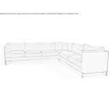 7-seater fabric corner sofa and leather sofa Gornau