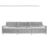 3-seater fabric sofa Tila