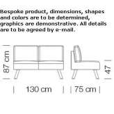 2-seater fabric sofa Soledar