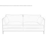 Leather 2-seater sofa with removable cover Gornau