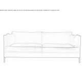 Leather 3-seater sofa with removable cover Gornau