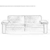 Leather 3-seater sofa Calafat