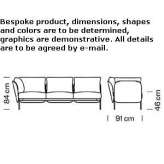 Modułowa 3-osobowa sofa materiałowa Tonya