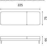 Sectional fabric sofa with removable cover and chaise longue Atasta