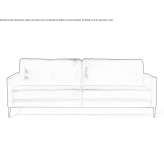 Leather 3-seater sofa with removable cover Fagernes