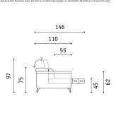 Narożna rozkładana sofa materiałowa Heemsen