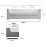 Leather 3-seater sofa Limavady
