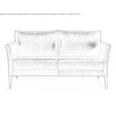 Leather 2-seater sofa with removable cover Halden