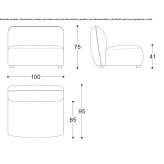 Zakrzywiona modułowa aksamitna sofa DuBois