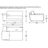 Modułowa sofa materiałowa ze zdejmowanym pokrowcem Dardhas