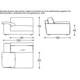 Modular sectional sofa made of fabric Dardhas