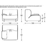 Modular sectional sofa made of fabric Puiesti