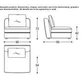 Modułowa sofa segmentowa z tkaniny Oxenford