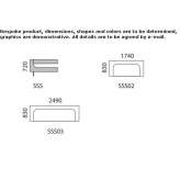 Sofa materiałowa 2-osobowa Arviat