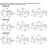 3-osobowa sofa z tkaniny z ognioodporną wyściółką Volkach