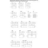 Modułowa 4-osobowa sofa materiałowa Ocoruro