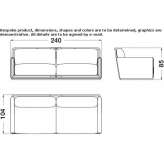 Skórzana sofa 3-osobowa Camoapa