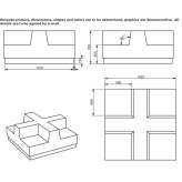 4-osobowa sofa wypoczynkowa QM Foam Snagov