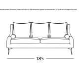 Leather 3-seater sofa Baradero