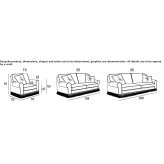 2-seater sofa bed Parana