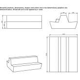 Dwustronna sofa wypoczynkowa QM Foam Beaupre