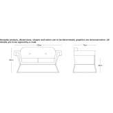 2-seater fabric sofa Gruiu