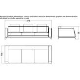 Sofa materiałowa 4-osobowa Ketchum