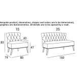 Pikowana skórzana sofa w stylu Chesterfield Pembury