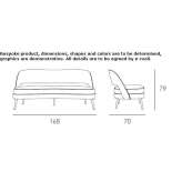 Sofa materiałowa 2-osobowa Tosantos