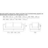 Sofa materiałowa 2-osobowa Umet