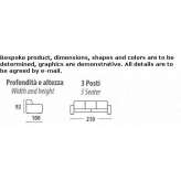 Sofa materiałowa 3-osobowa Alcanena
