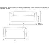 Sofa materiałowa 3-osobowa Wriedel