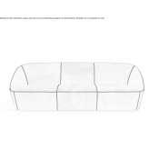 Leather 3-seater sofa Ozimek