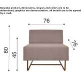 Modular corner sofa with fabric sled base Peniche