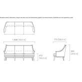 Sofa materiałowa 3-osobowa Selegas