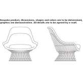 Steel and fabric armchair with armrests Codogno