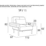 Armchair with armrests Tetiz