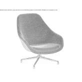 Swivel armchair with 4-star base and armrests Oceano