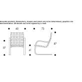 Wooden armchair on supports with armrests Floydada