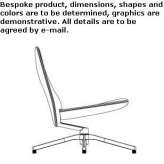 Swivel armchair with 4-star base Grignols