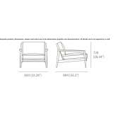 Fabric armchair with armrests Stende