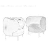 Armchair with armrests Sision