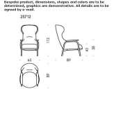 Wing chair with armrests Sision