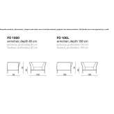 Fabric upholstered armchair with armrests Oyten