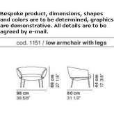 Fabric armchair with upholstered base Boqueron