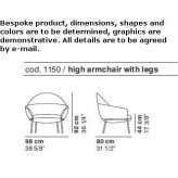Fotel materiałowy z podłokietnikami Boqueron