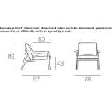 Fotel materiałowy z podłokietnikami Issoudun
