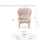 Fabric armchair with high backrest Norkino