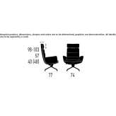 Reclining armchair on trestles Villadoz