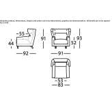 Armchair with headrest Kubey